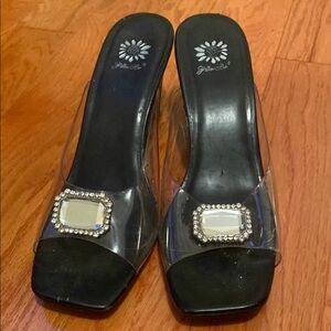 Yellow Box Wedge Heel Shoes